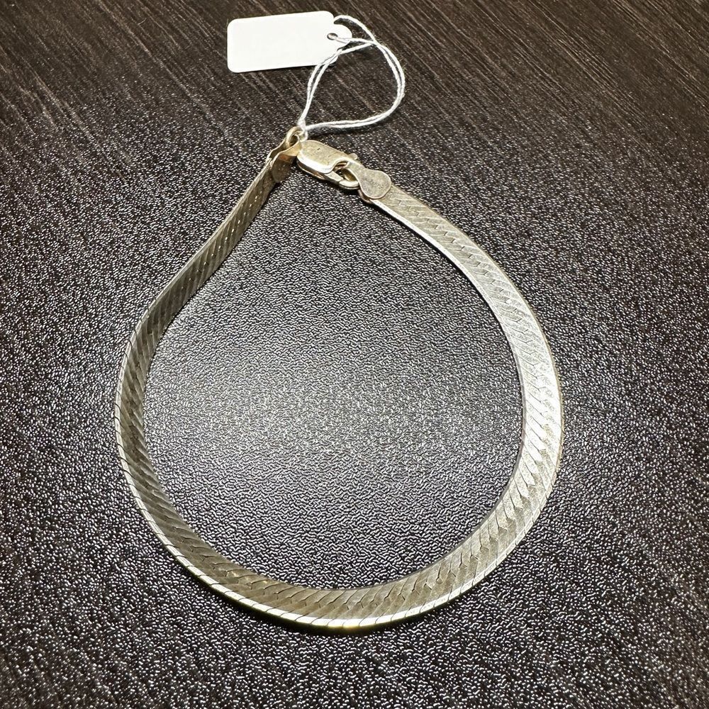Unisex Stamped Italy silver‎ .925 herringbone bracelet!
